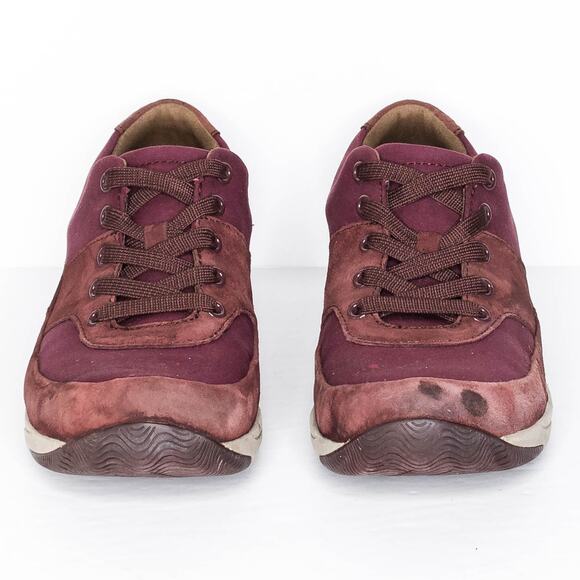Dansko Women's Hayden Sneaker Suede Walking Shoes Suede Burgundy Size 7.5 8 | AB - Picture 3 of 6